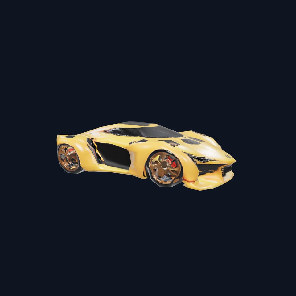 Luminous Gold Hypercar model pack