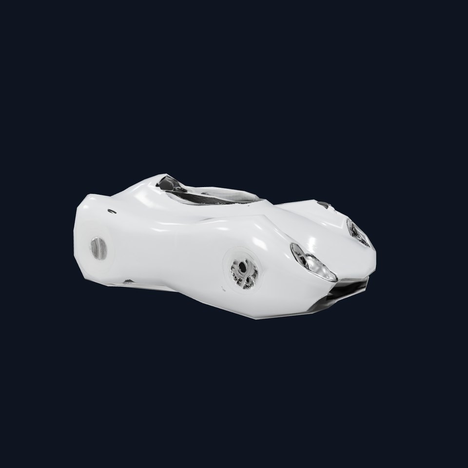 Futuristic Silver Car model pack