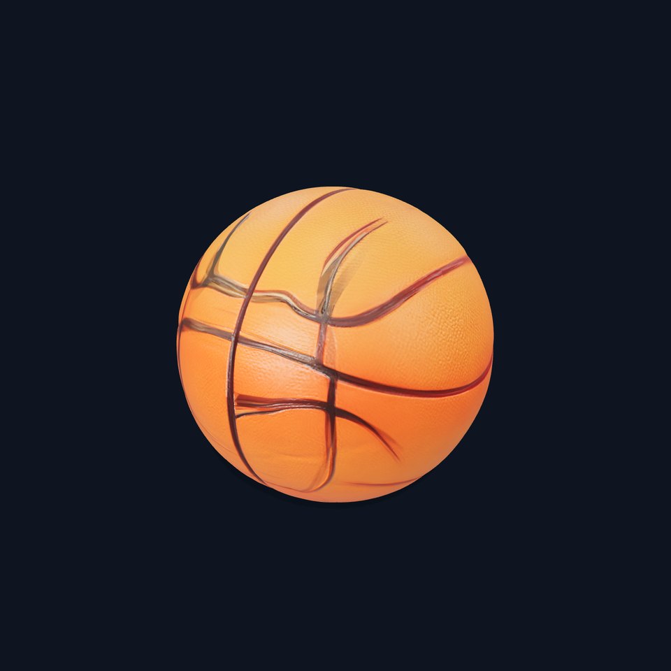 Classic Orange Basketball model pack