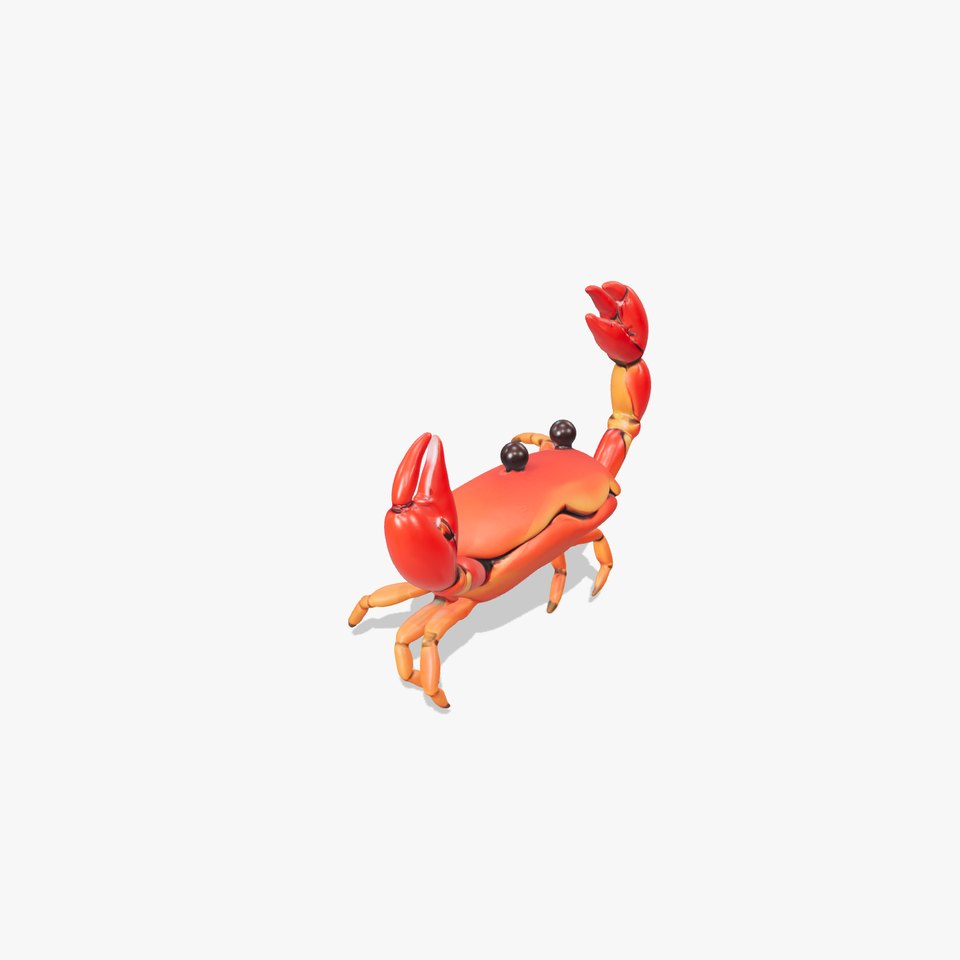 Red Crab Cartoon model pack viewer poster