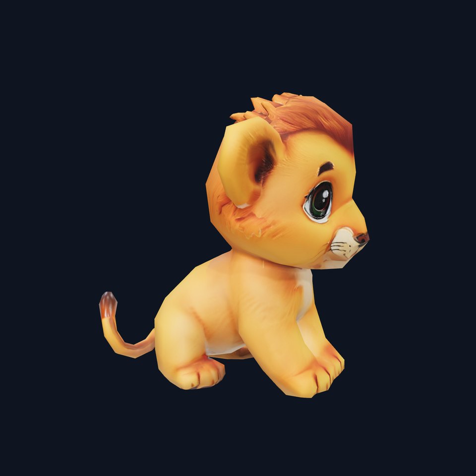 Adorable Lion Cub model pack