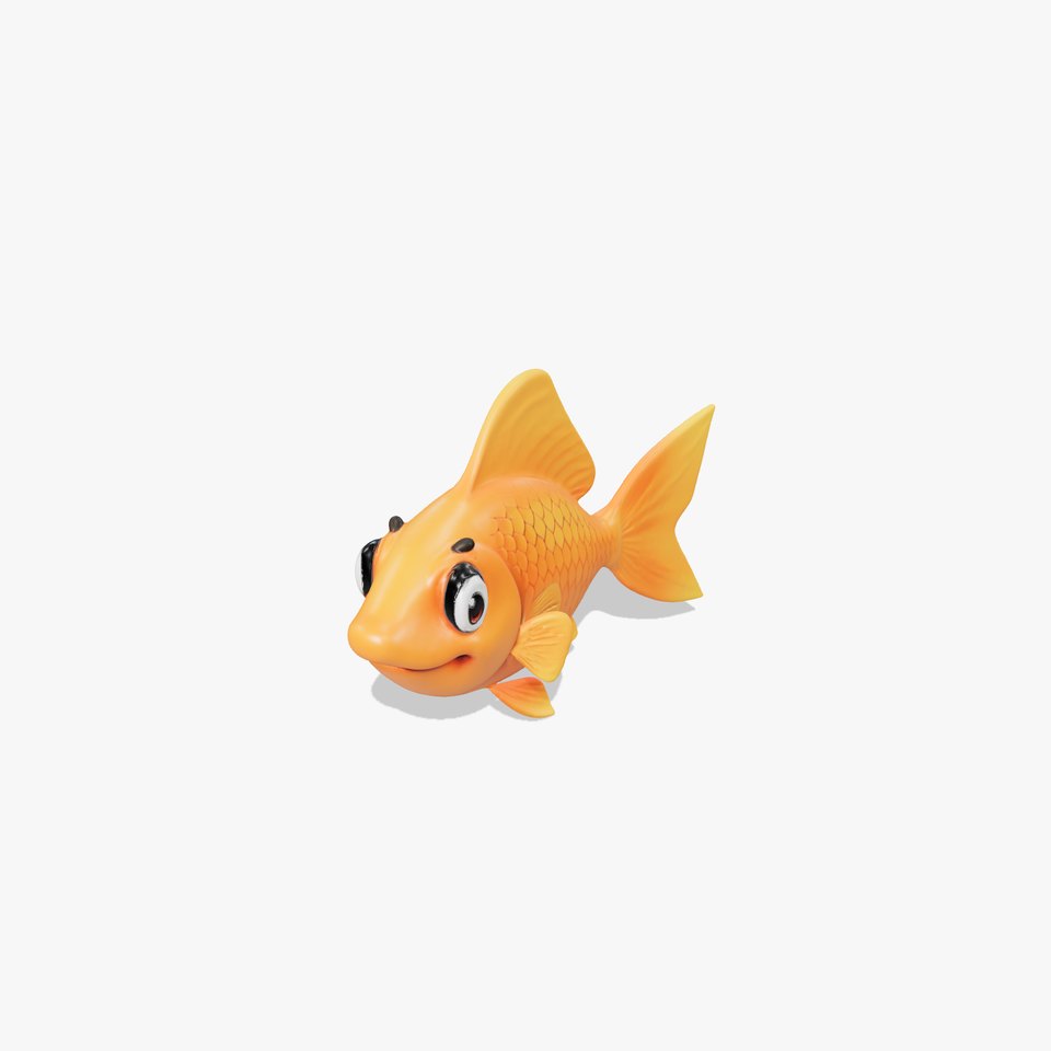 Cheerful Orange Goldfish model pack viewer poster