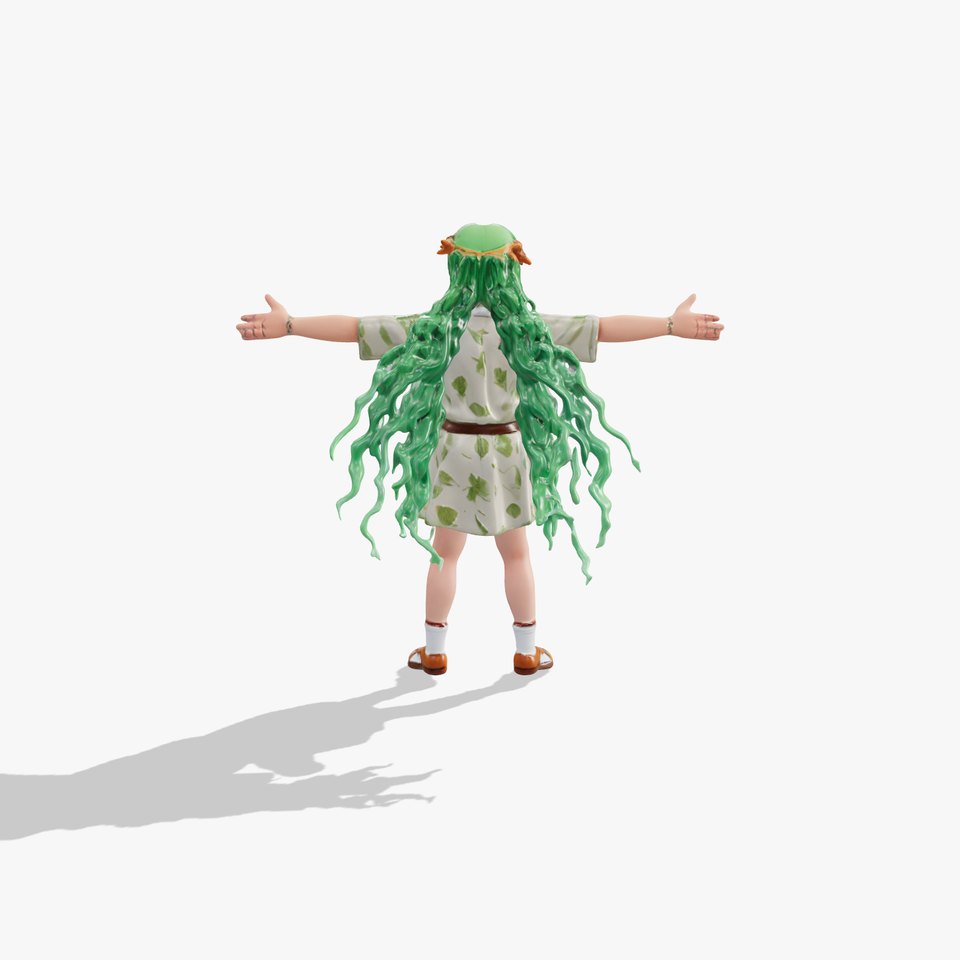 Green Haired Girl model pack viewer poster