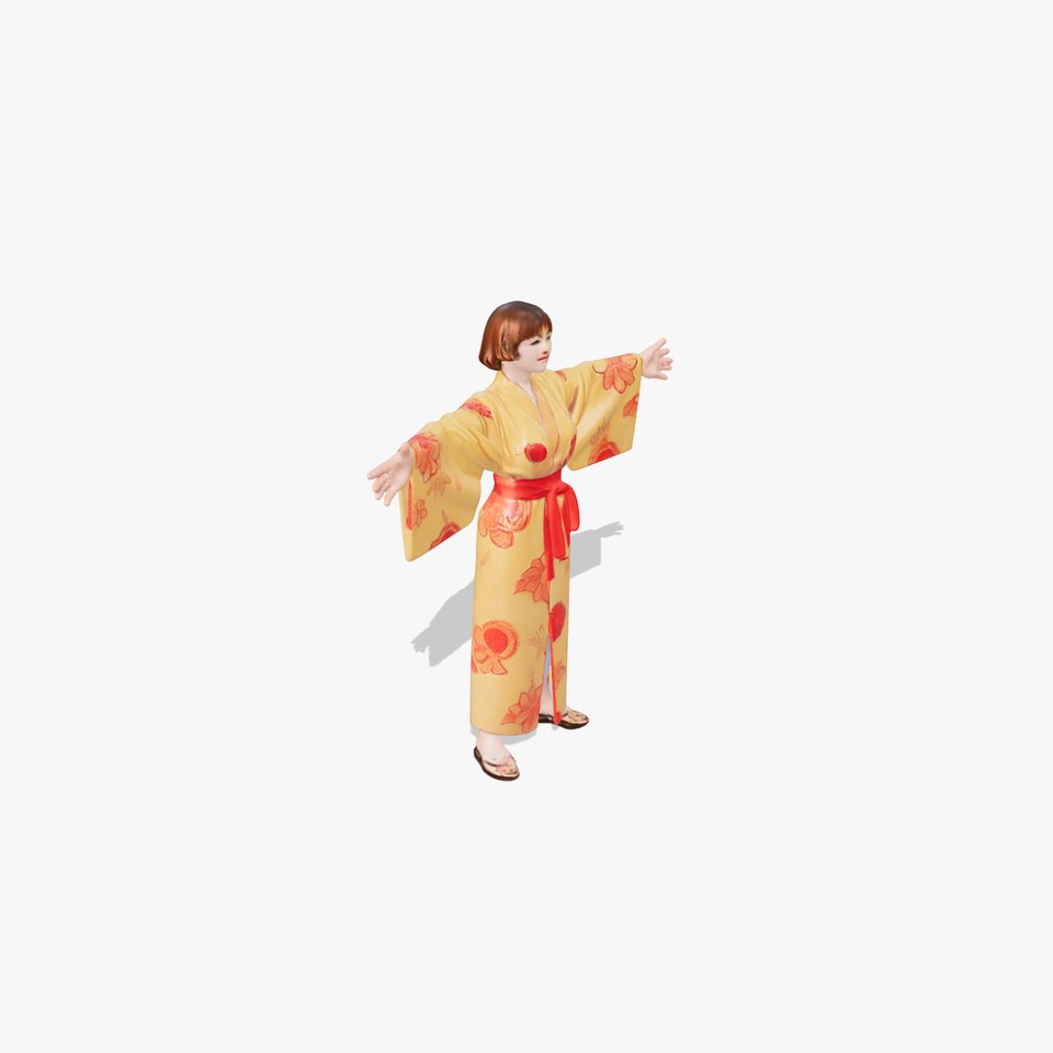 Elegant Floral Kimono model pack viewer poster