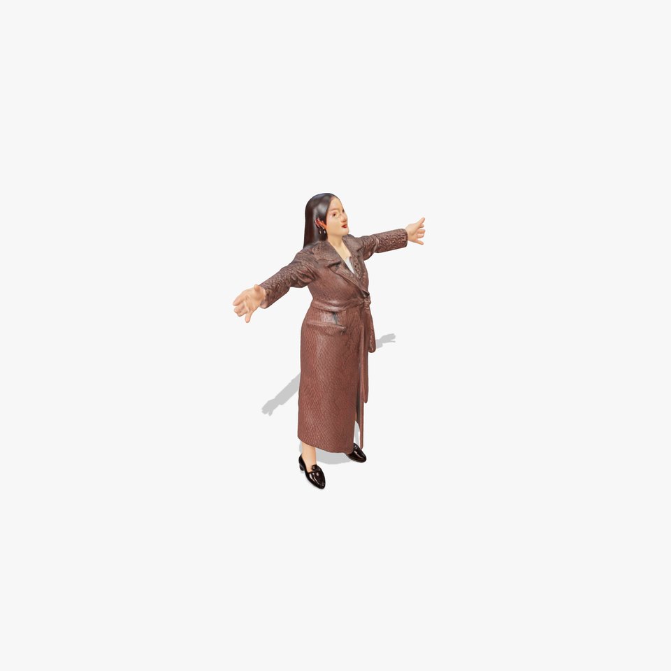 Elegant Trench Coat model pack viewer poster