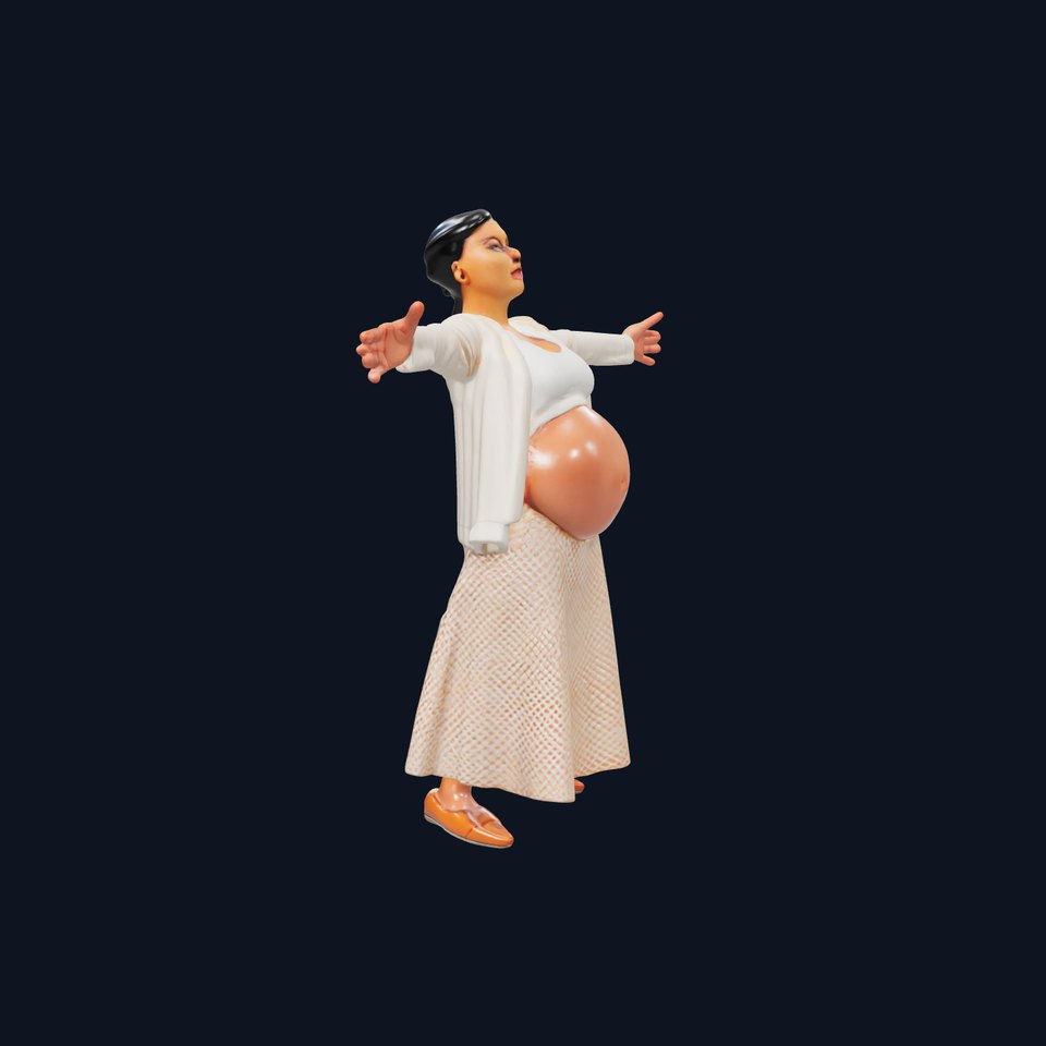 Elegant Maternity Woman model pack