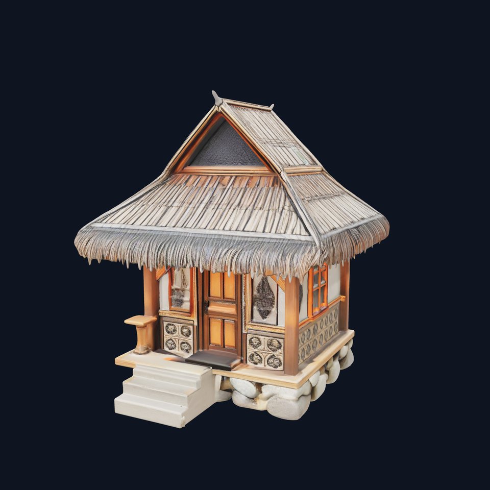 Traditional Bamboo Hut model pack