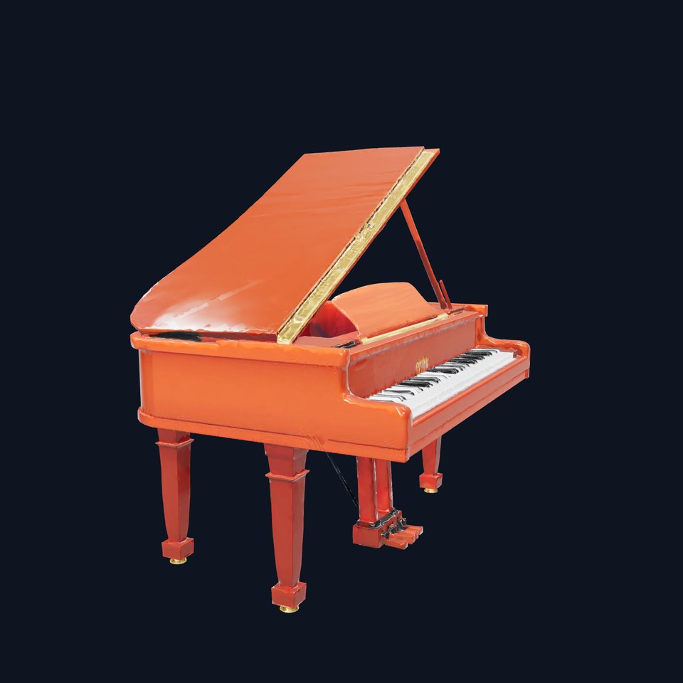 Classic Mahogany Piano model pack