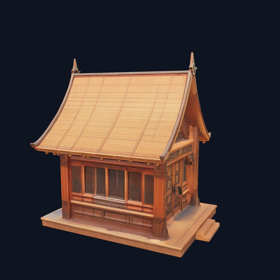 Ornate Wooden Pavilion model pack