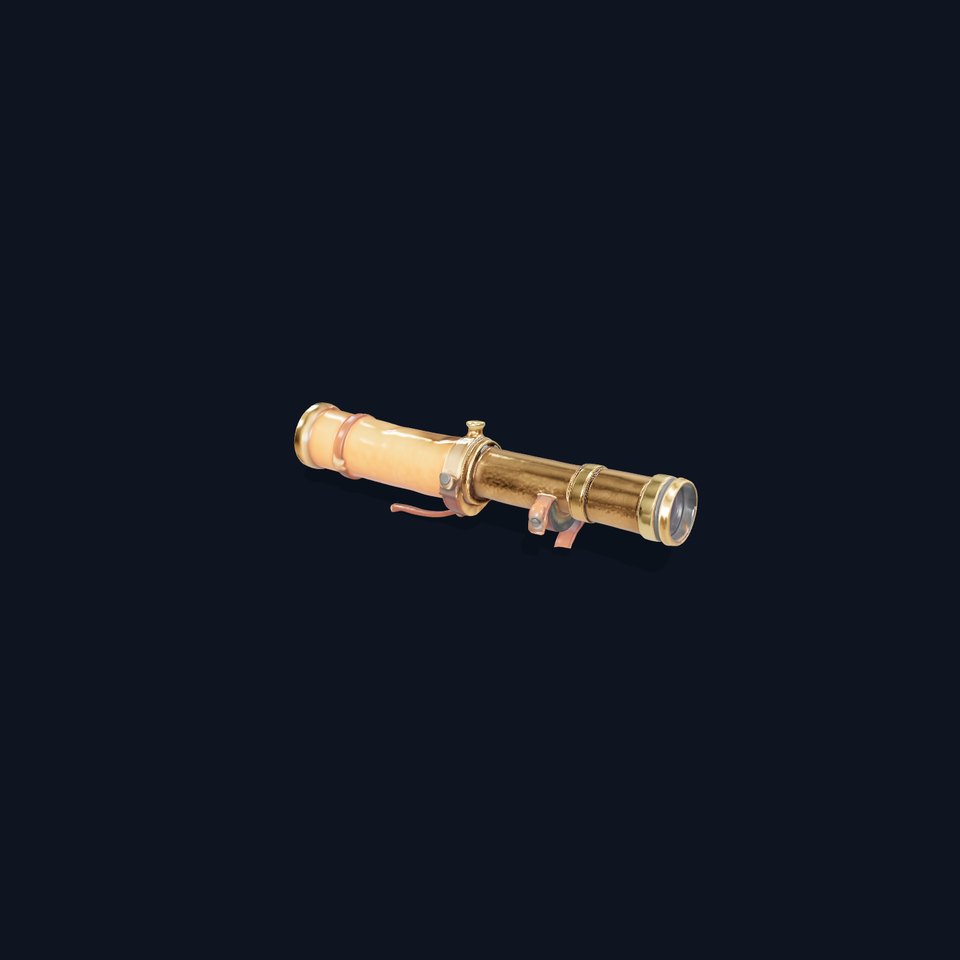 Antique Brass Telescope model pack