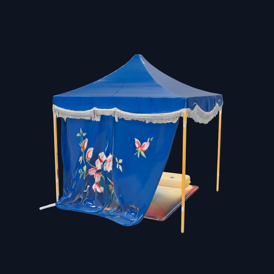 Floral Blue Canopy model pack