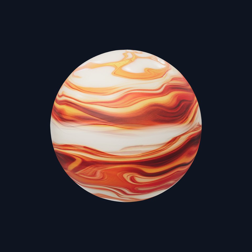HQ PBR Textures Set Marble Orange Veined viewer poster