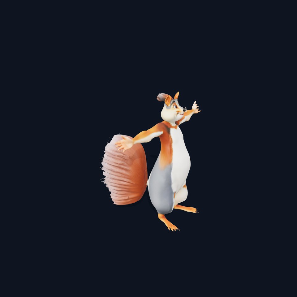 Friendly Squirrel Character model pack
