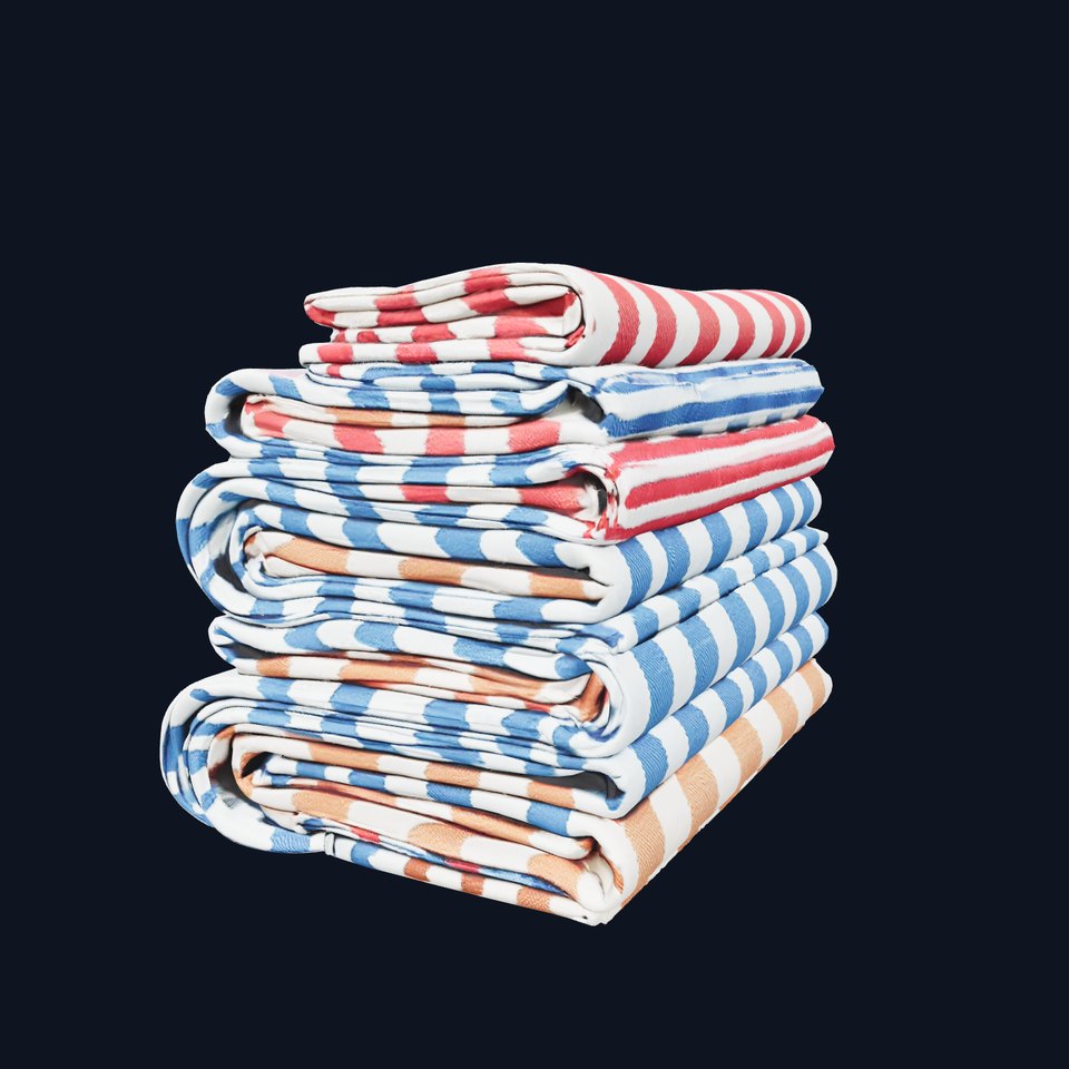 Striped Towel Collection model pack