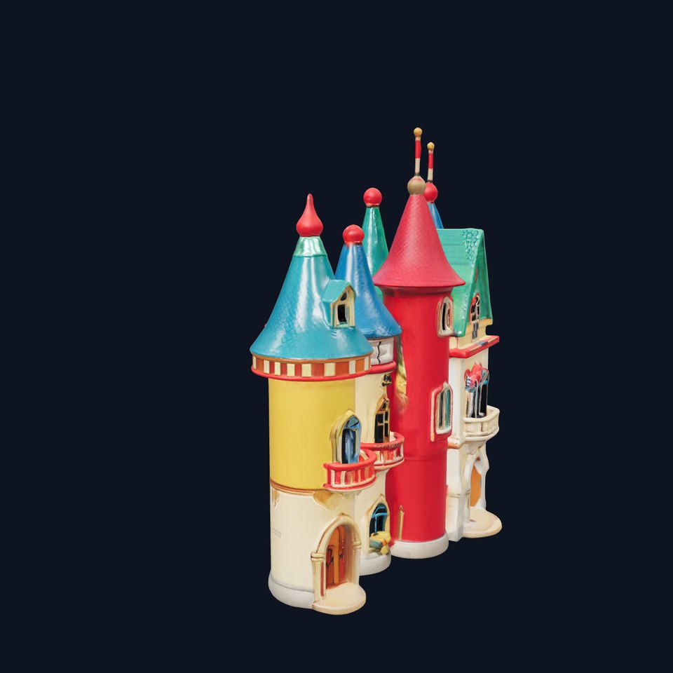 Vibrant Fantasy Castle model pack