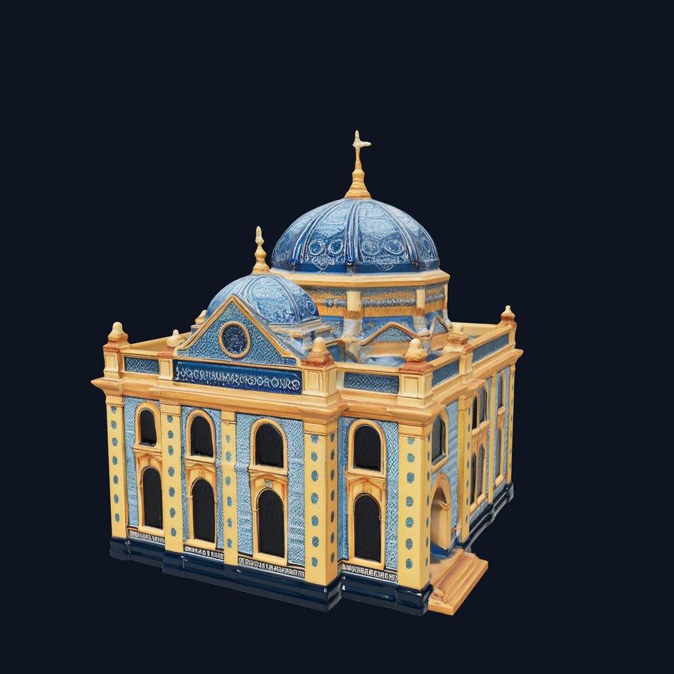 Ornate Blue Cathedral model pack