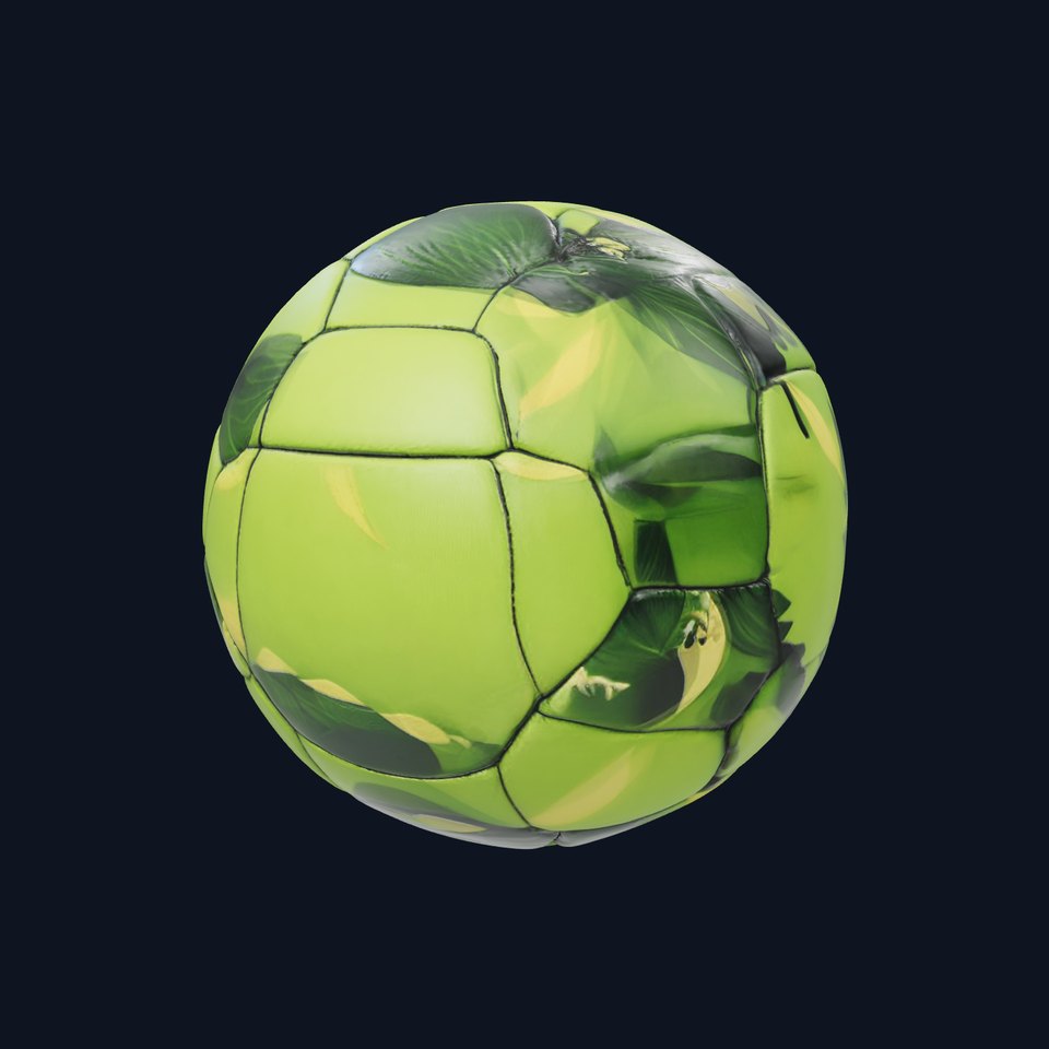 Tropical Green Soccer Ball model pack