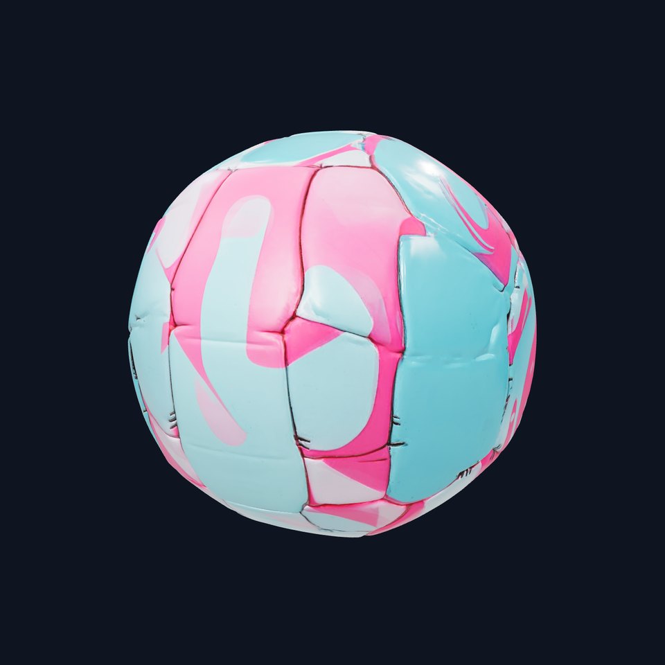 Vibrant Pastel Soccer Ball model pack