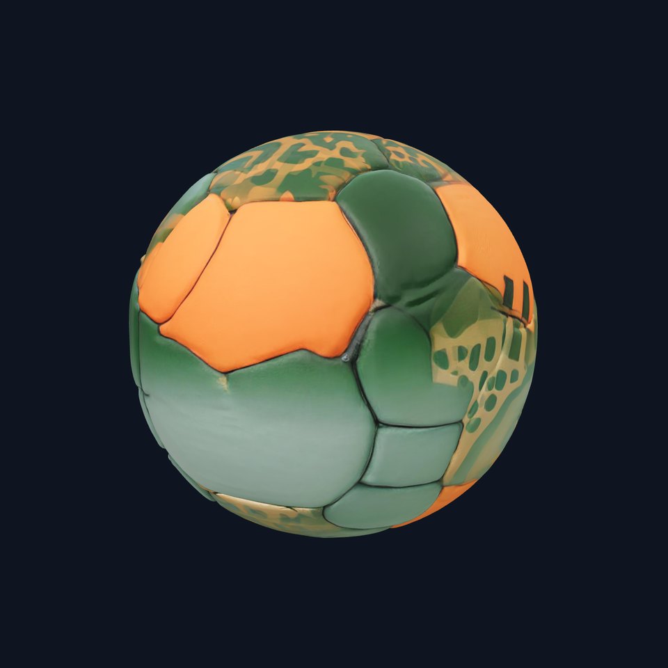 Camouflage Soccer Ball model pack