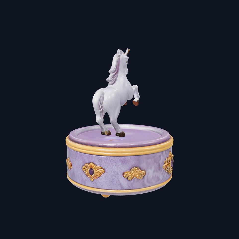 Lavender Unicorn Carousel model pack