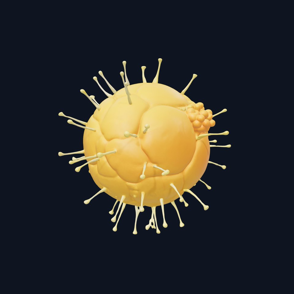 Yellow Spiky Sphere model pack