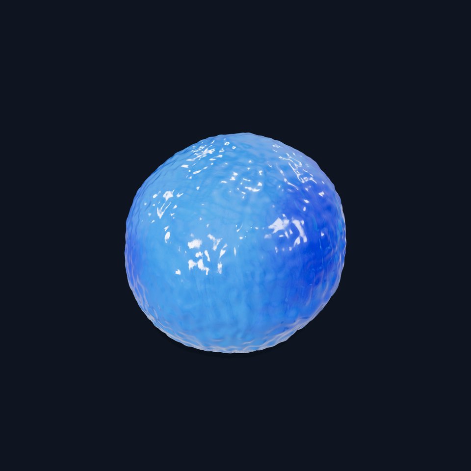 Blue Textured Sphere model pack