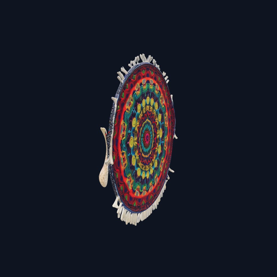 Vibrant Mandala Tapestry model pack