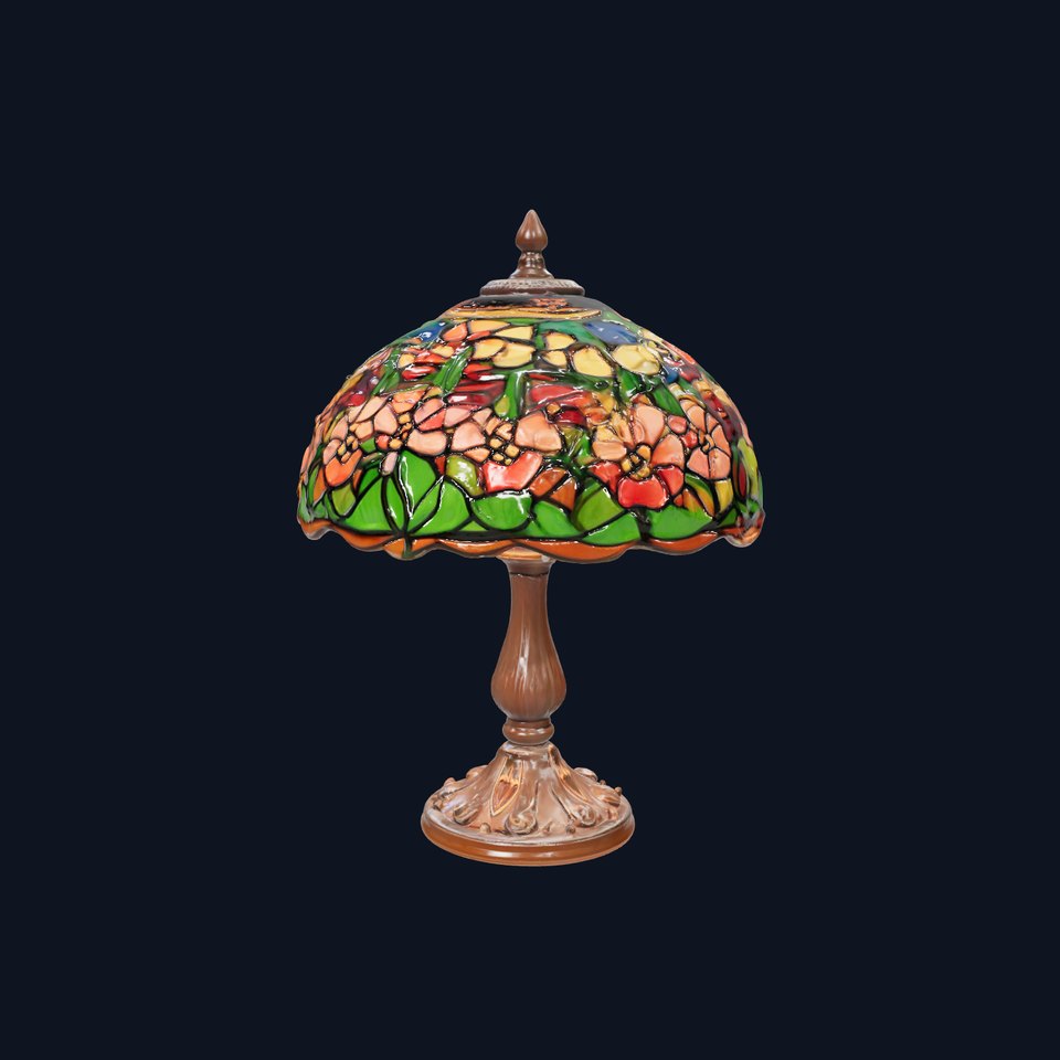 Colorful Stained Glass Lamp model pack