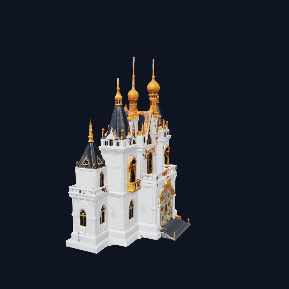 Golden Enchanted Castle model pack