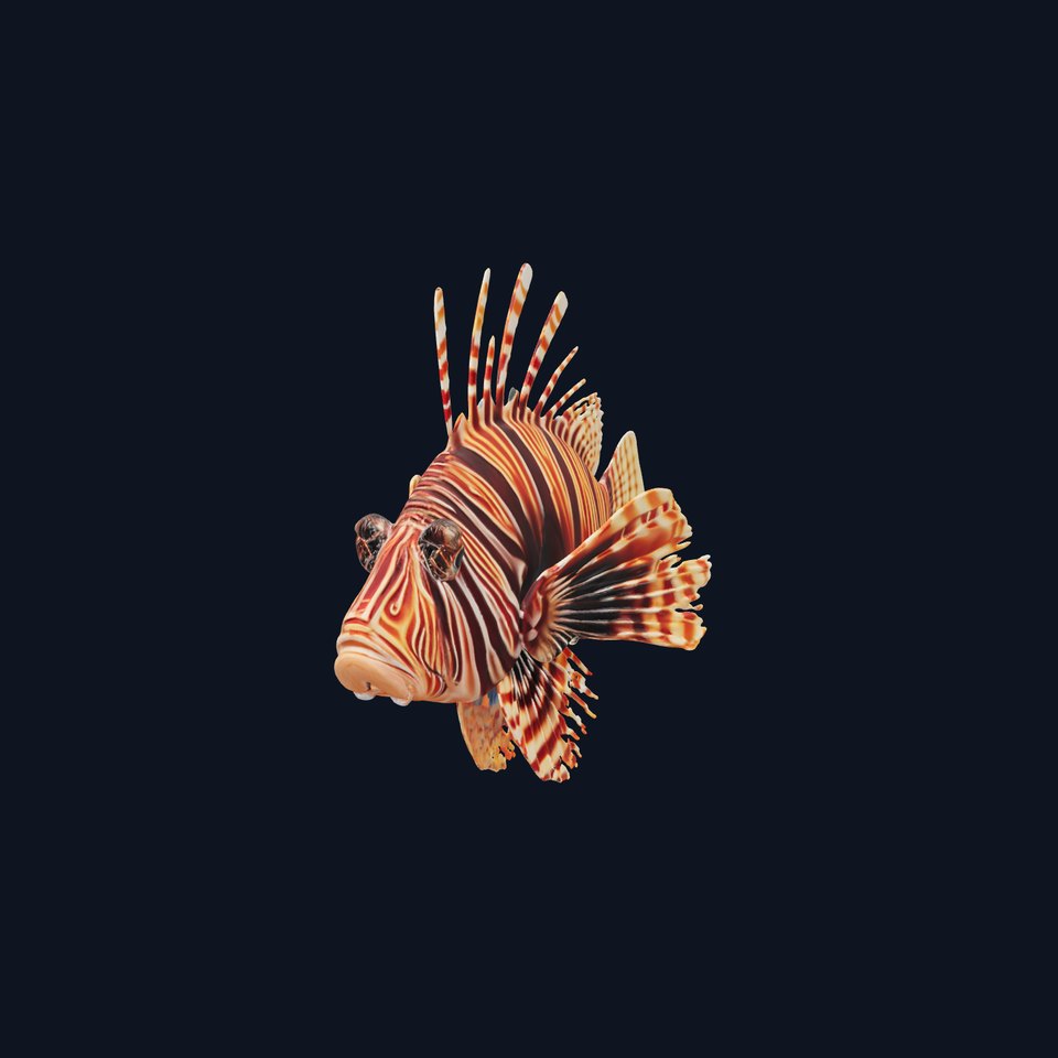 Vibrant Lionfish Aquatic model pack