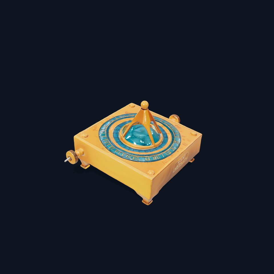 Golden Astro Sundial model pack viewer poster