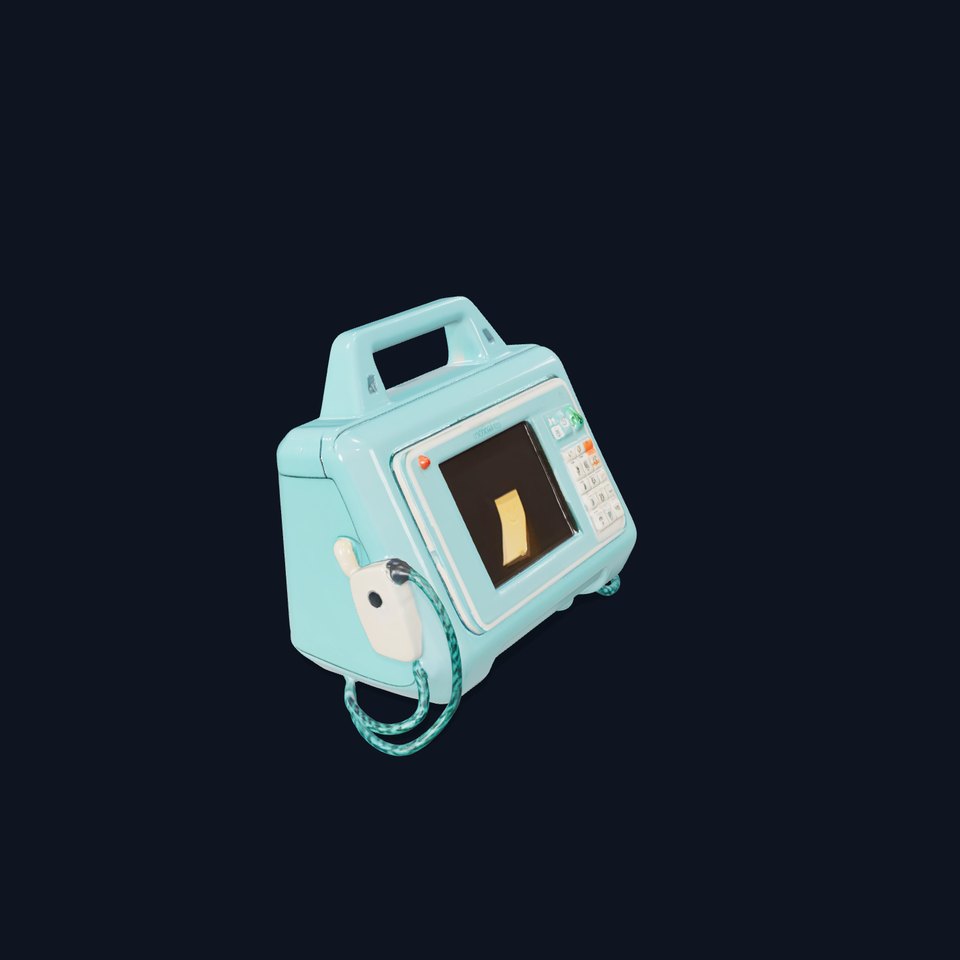 Turquoise Portable Monitor model pack