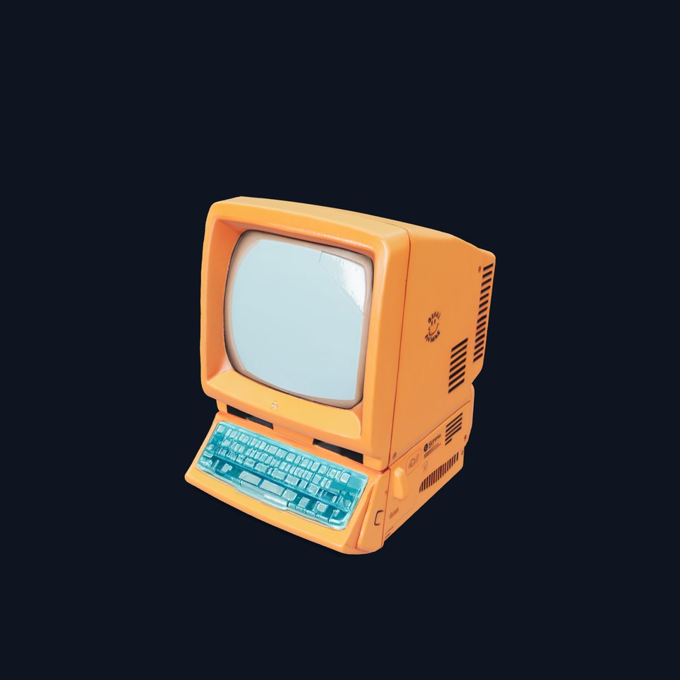 Retro Orange Computer model pack