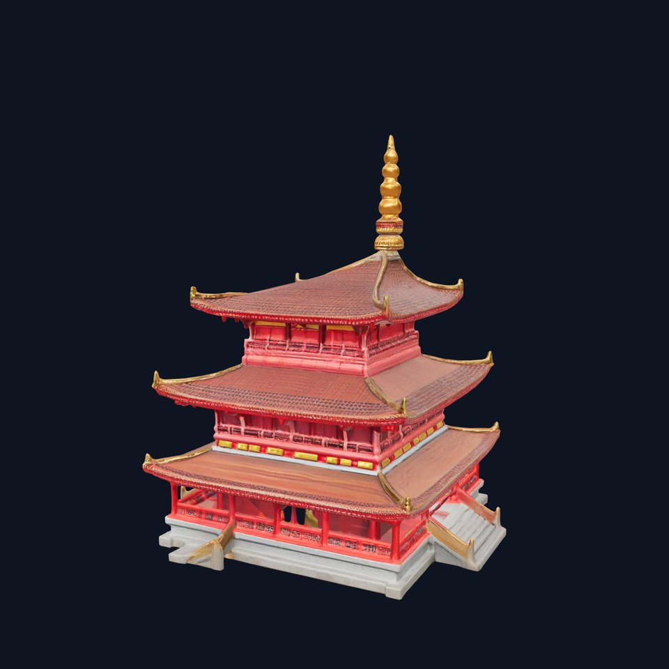 Chinese Pagoda Traditional model pack