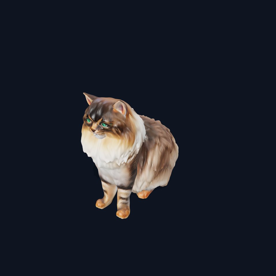 Fluffy Siberian Cat model pack