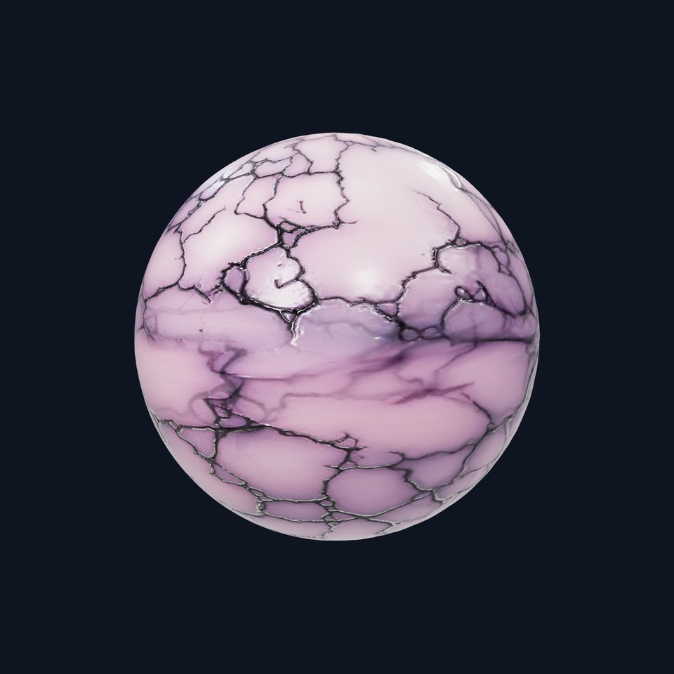 Marble Pink Veined HQ PBR Textures Set