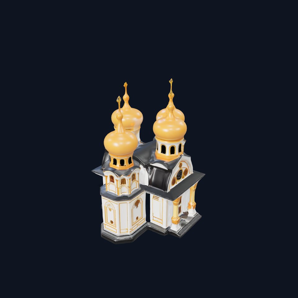 Golden Orthodox Church model pack viewer poster