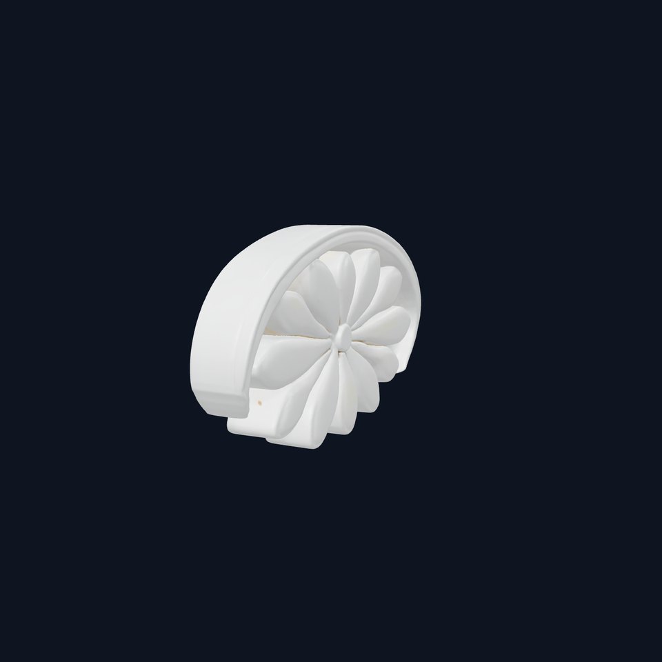 Elegant White Floral Medallion model pack