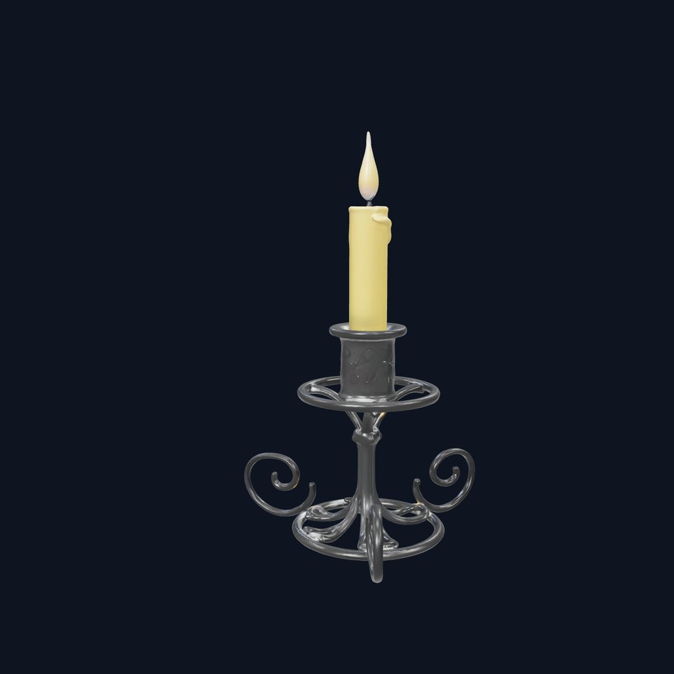 Elegant Iron Candle Holder model pack viewer poster