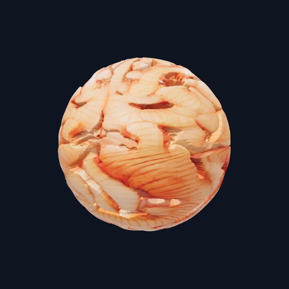 Organic Worm Surface HQ PBR Textures Set