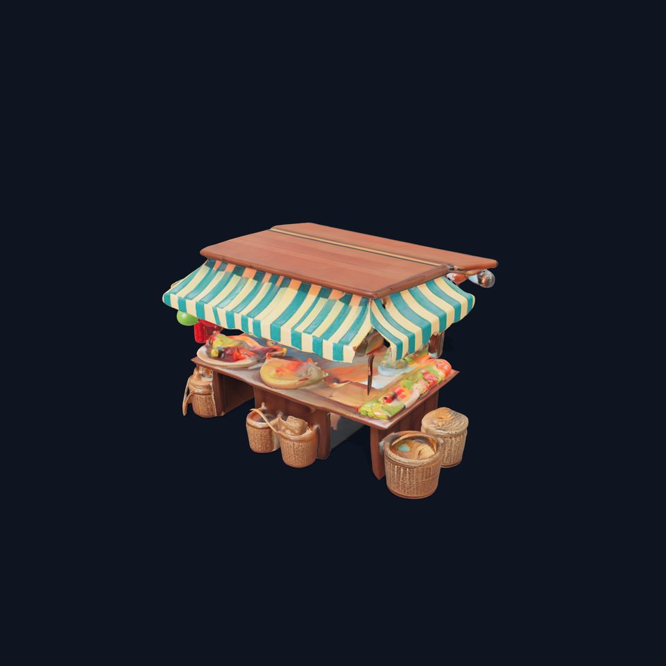 Colorful Market Stall model pack