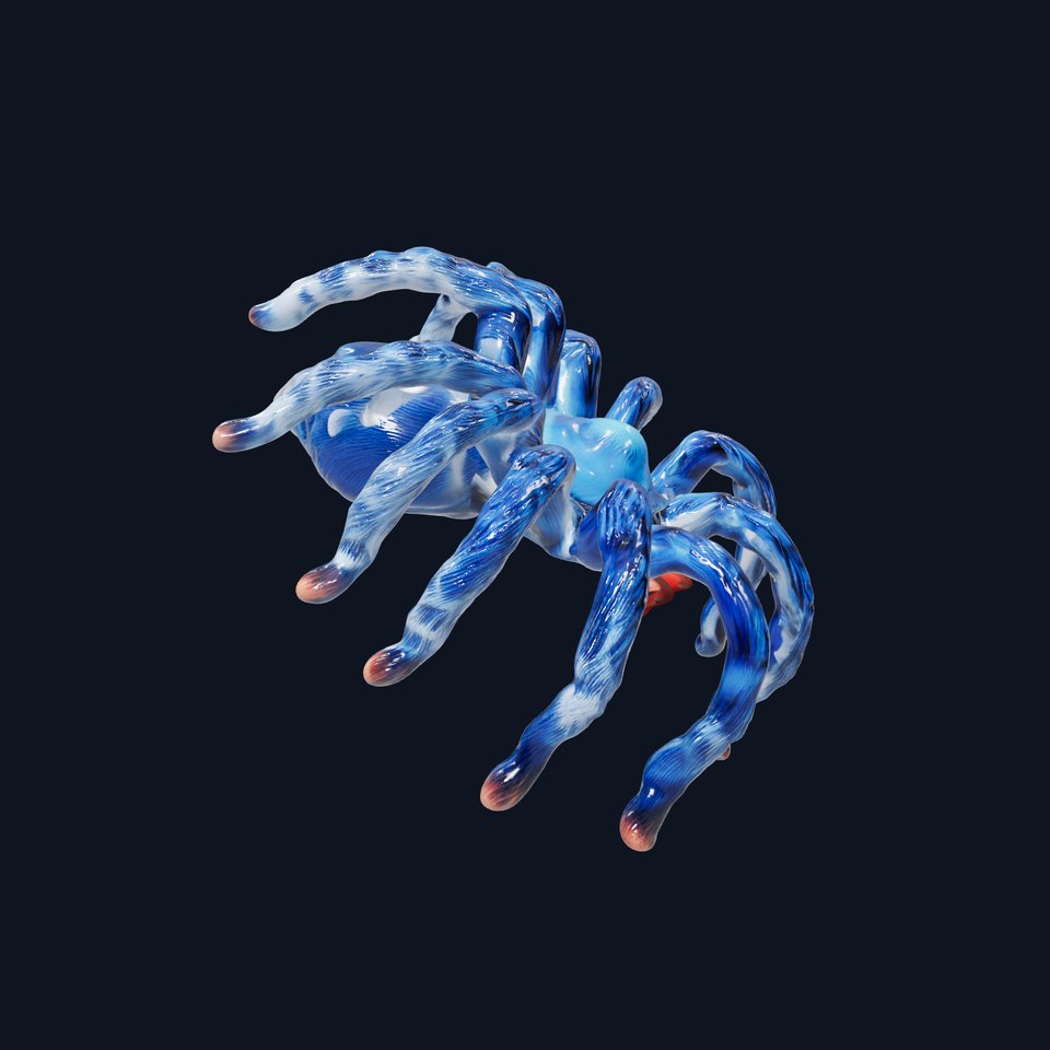 Vibrant Blue Tarantula model pack