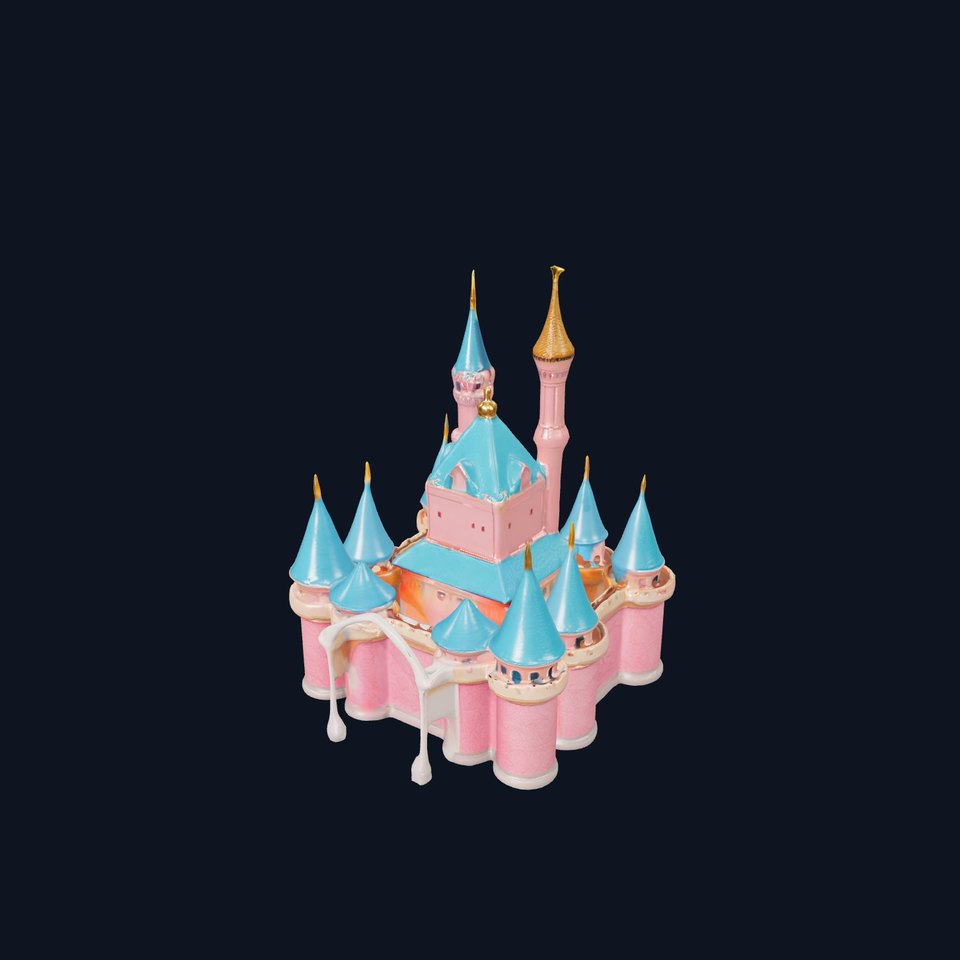 Fantasy Pink Castle model pack