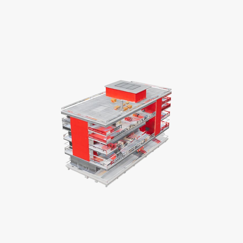 Modern Red Office Building model pack