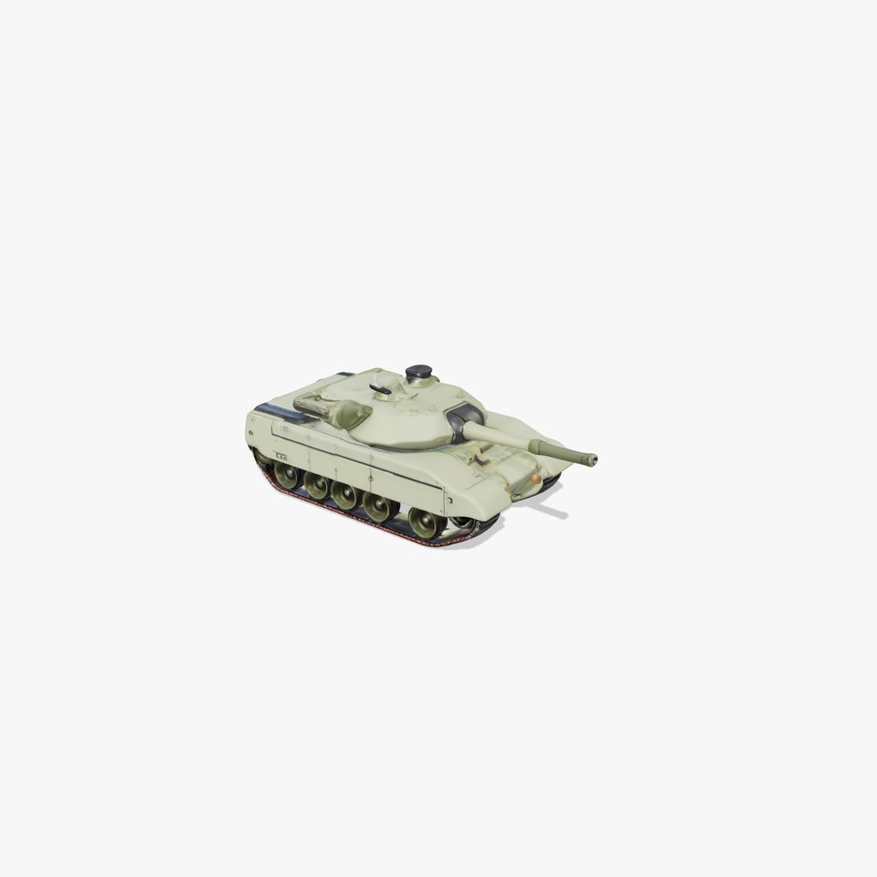 Olive Battle Tank model pack