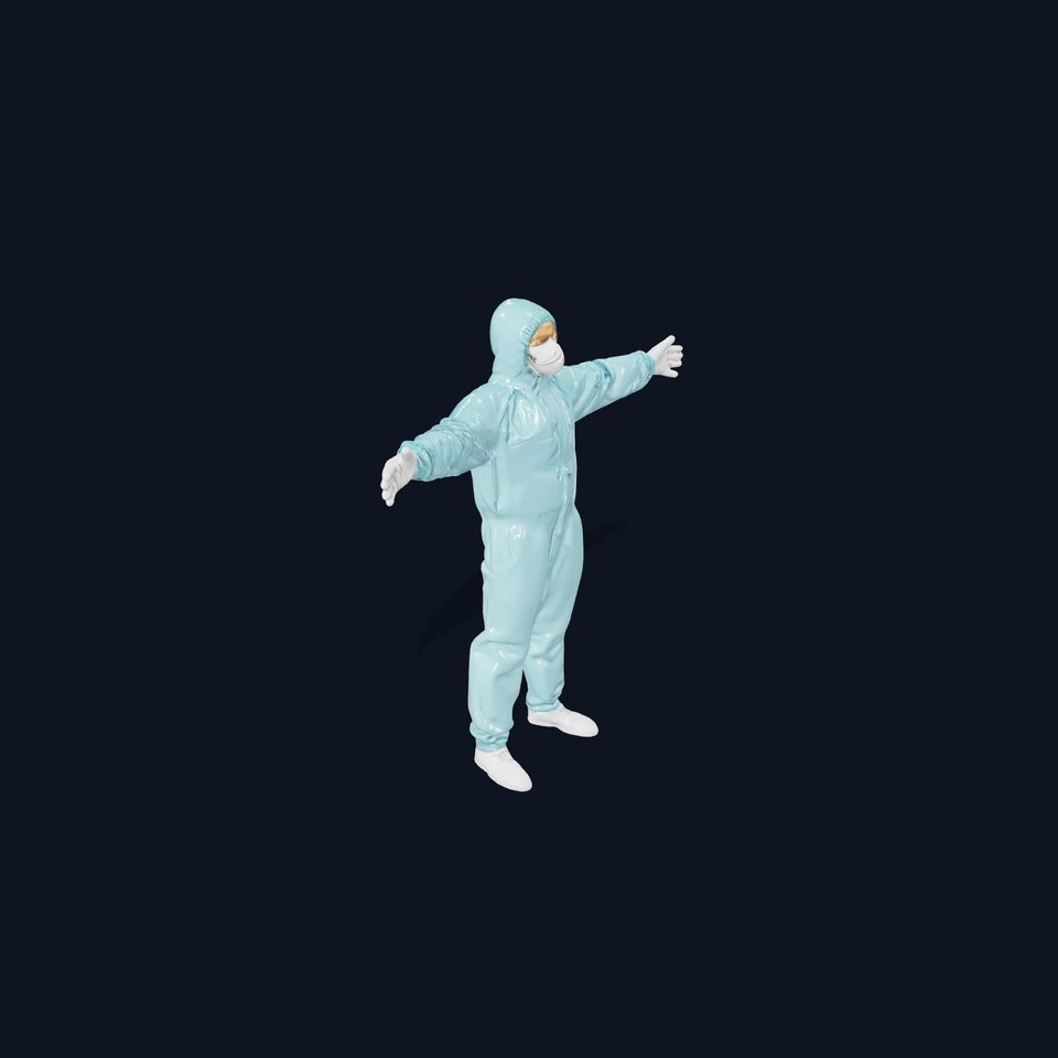 Teal Hazmat Suit model pack