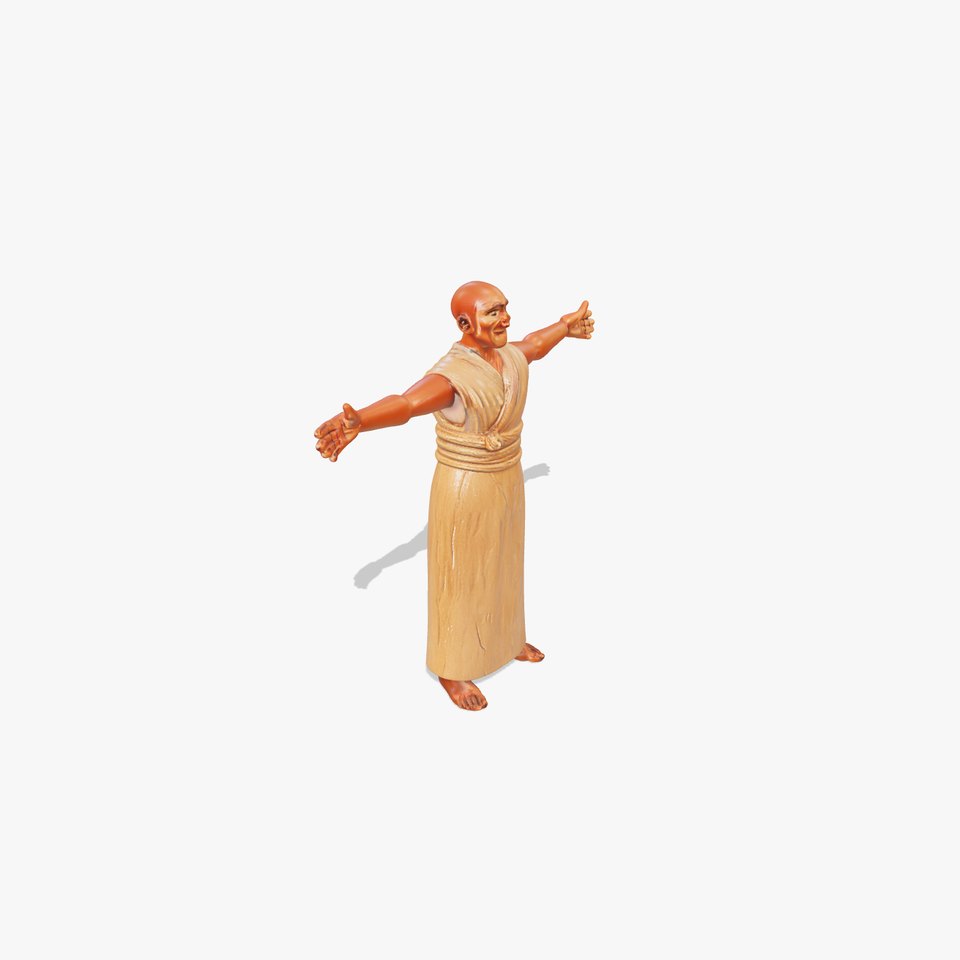 Smiling Monk Statue model pack viewer poster