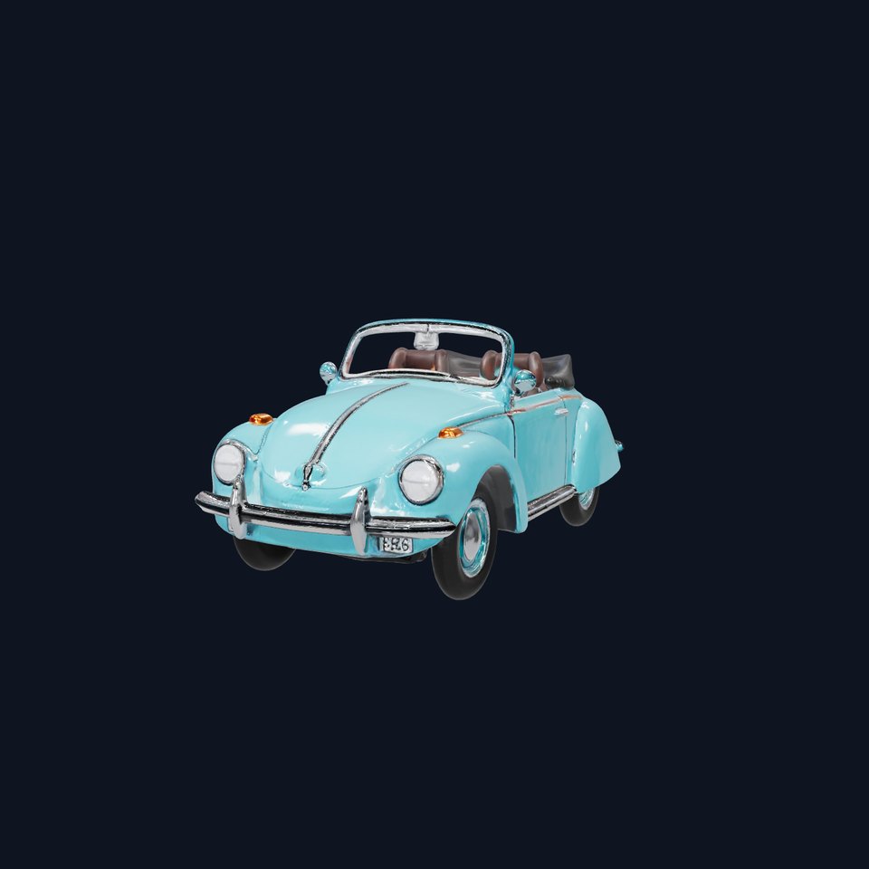 Turquoise Classic Convertible model pack viewer poster