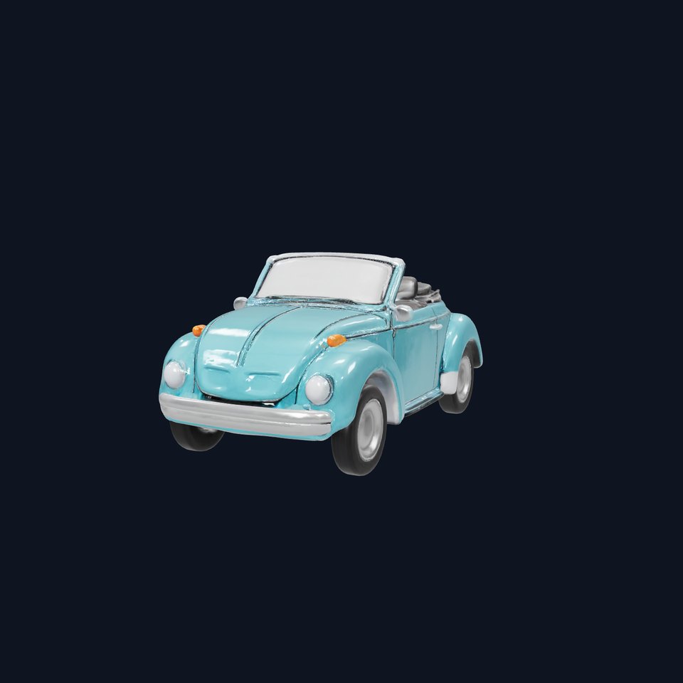 Turquoise Vintage Convertible model pack