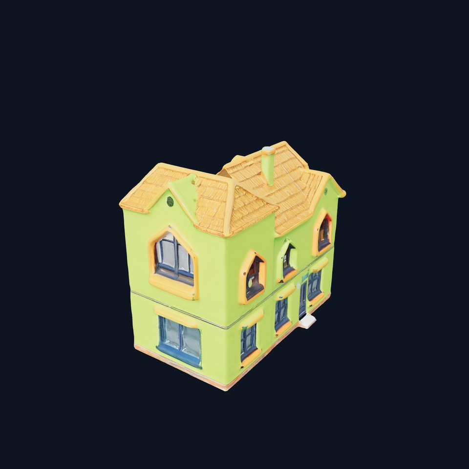 Lime Green House model pack